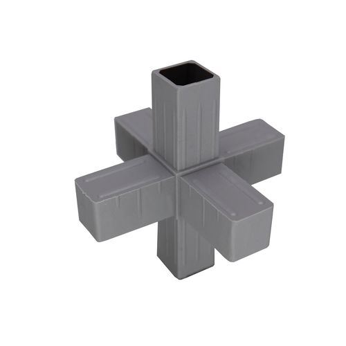 Steckverbinder Grau einteilig "6-armig" 20x20x1,5