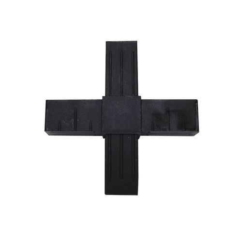25er Steckverbinder einteilig Kreuz für Vierkantrohr