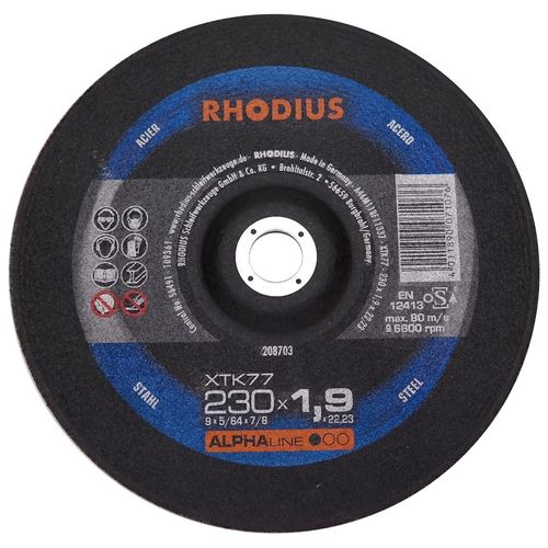 Rhodius XTK77 Trennscheibe 230x1,9x22,23mm Stahl Bleche