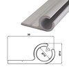 Kederschiene Aluminium eloxiert - 50 cm bis 2m - 45°