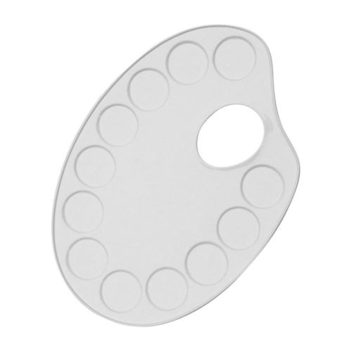 KREUL Metallpalette oval mit 12 Vertiefungen