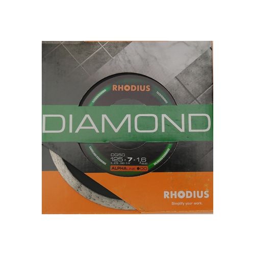 Rhodius Diamant-Trennscheibe DG50 für Fliesen und Keramik 115mm 125mm