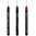 EXPERT Tieflochmarker Marker - permanent - schwarz/rot/blau