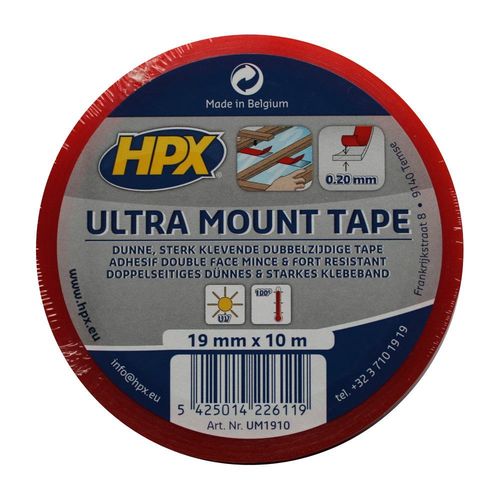 HPX Ultra Mount Tape 19mmx10m Montageband dünn UV-beständig